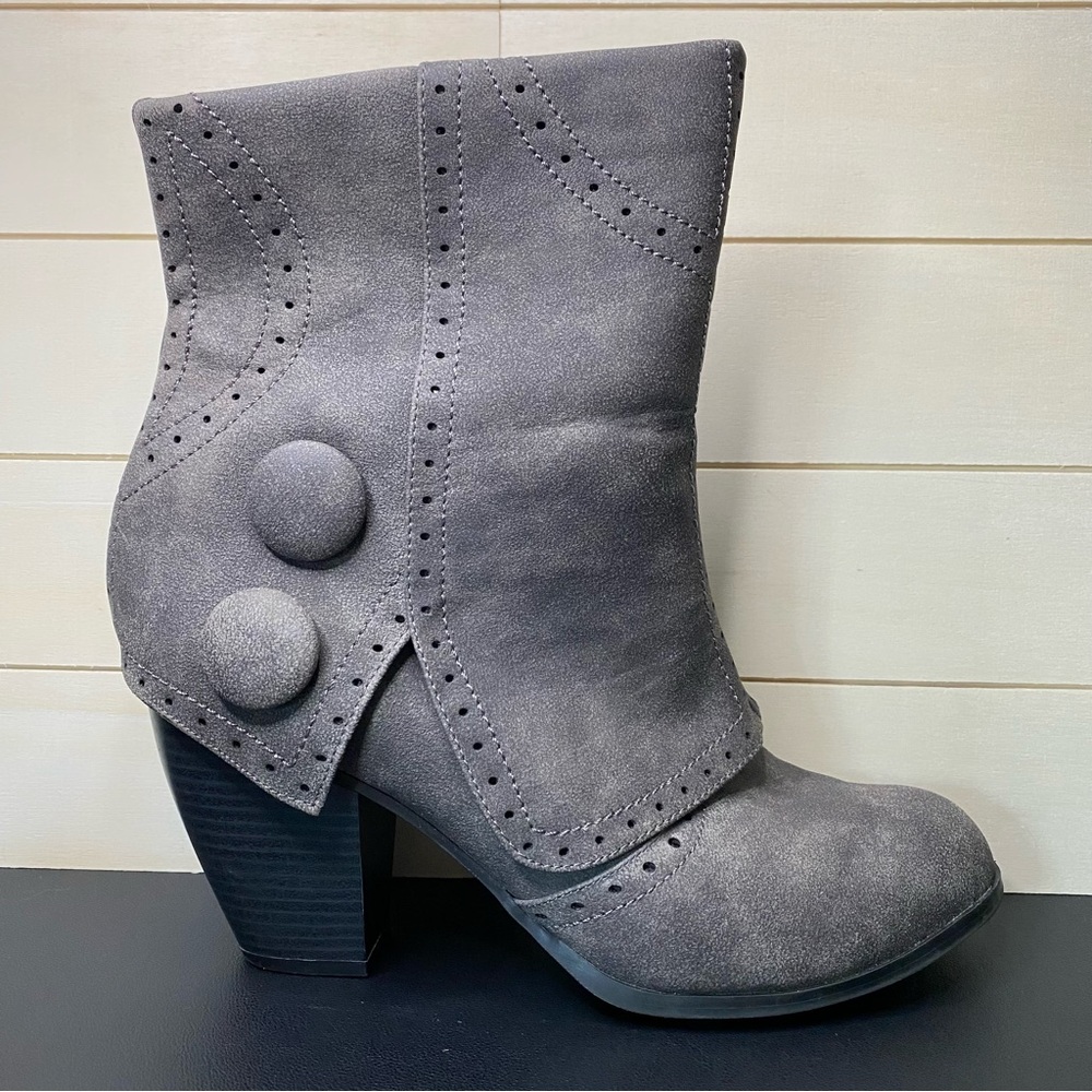 Not Rated Gray Heeled Boots